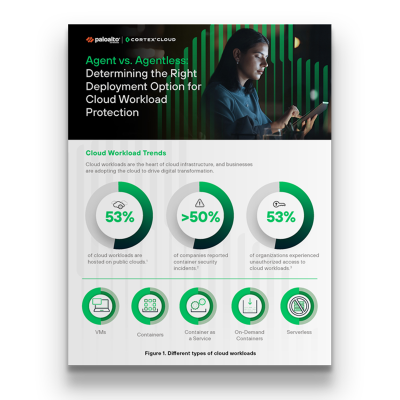 Agente frente a Sin agente: Determine la opción de implantación adecuada para la Protección de cargas de trabajo en la nube (CWP)