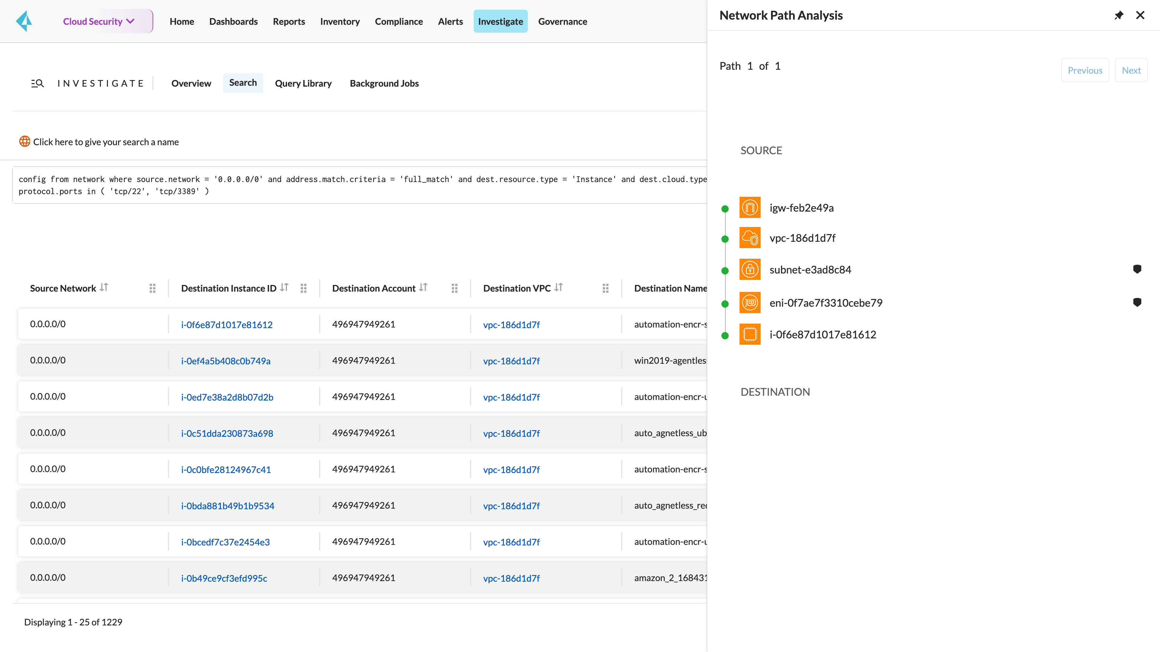 Imagen de back-end de Cloud Network Security