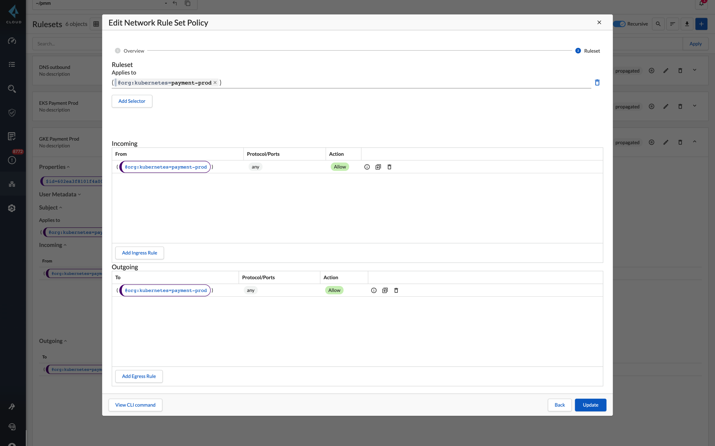 Gestión de políticas