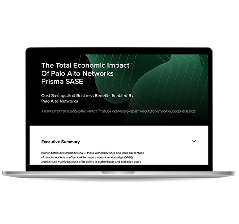 Informe Total Economic Impact™ de Prisma SASE de Palo Alto Networks