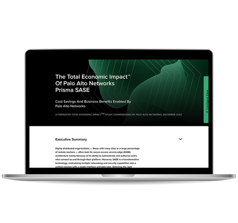 Informe Total Economic Impact™ de Prisma SASE de Palo Alto Networks