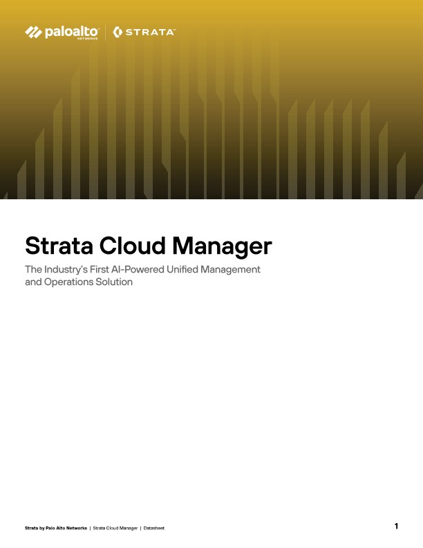 Download the solutions brief on Strata Cloud Manager
