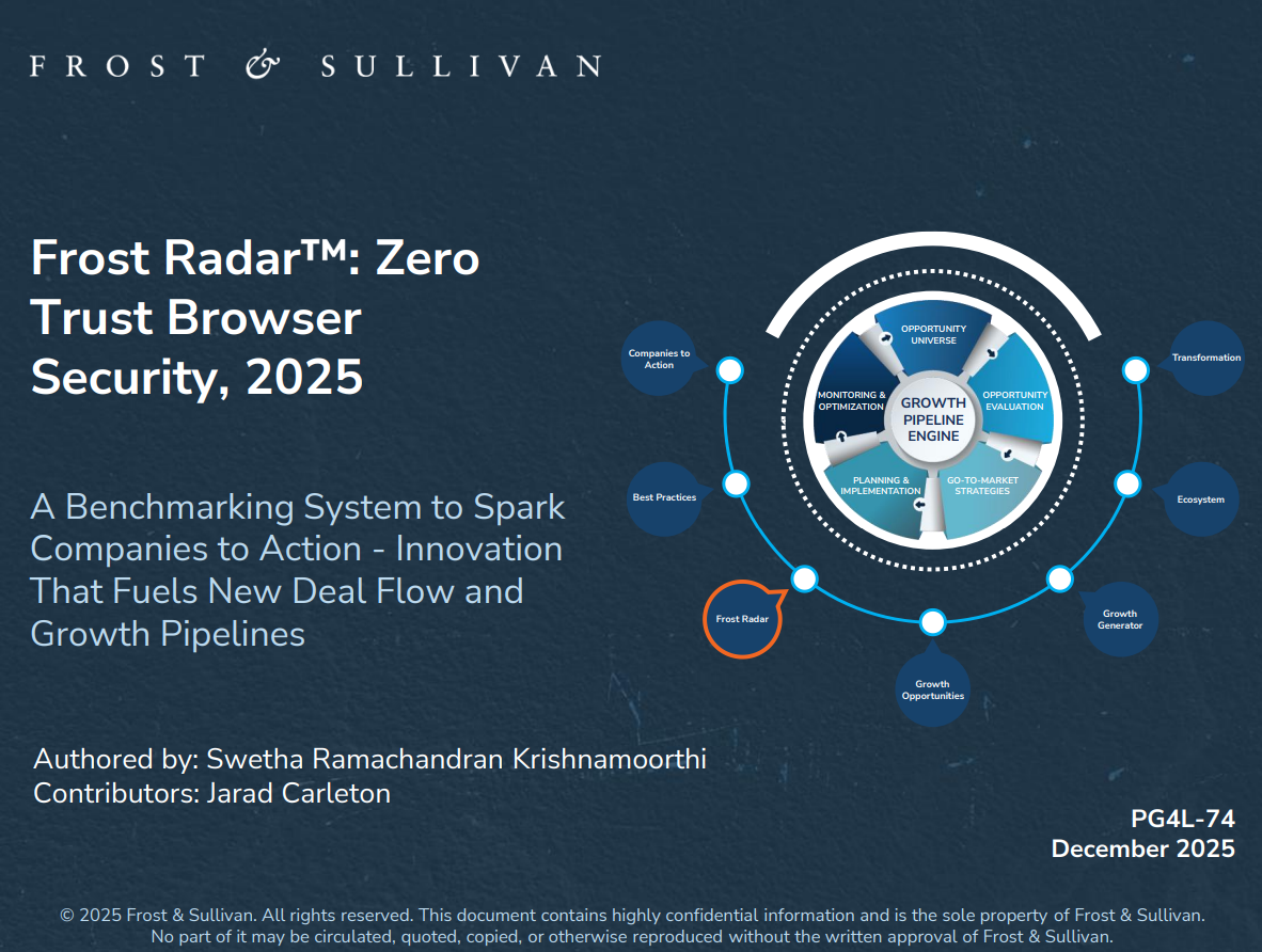 Frost Radar<sup>™</sup>: Mercado mundial de la seguridad de los navegadores de confianza cero (ZTBS) 2025