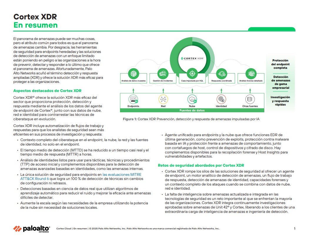 Descripción general de Cortex XDR